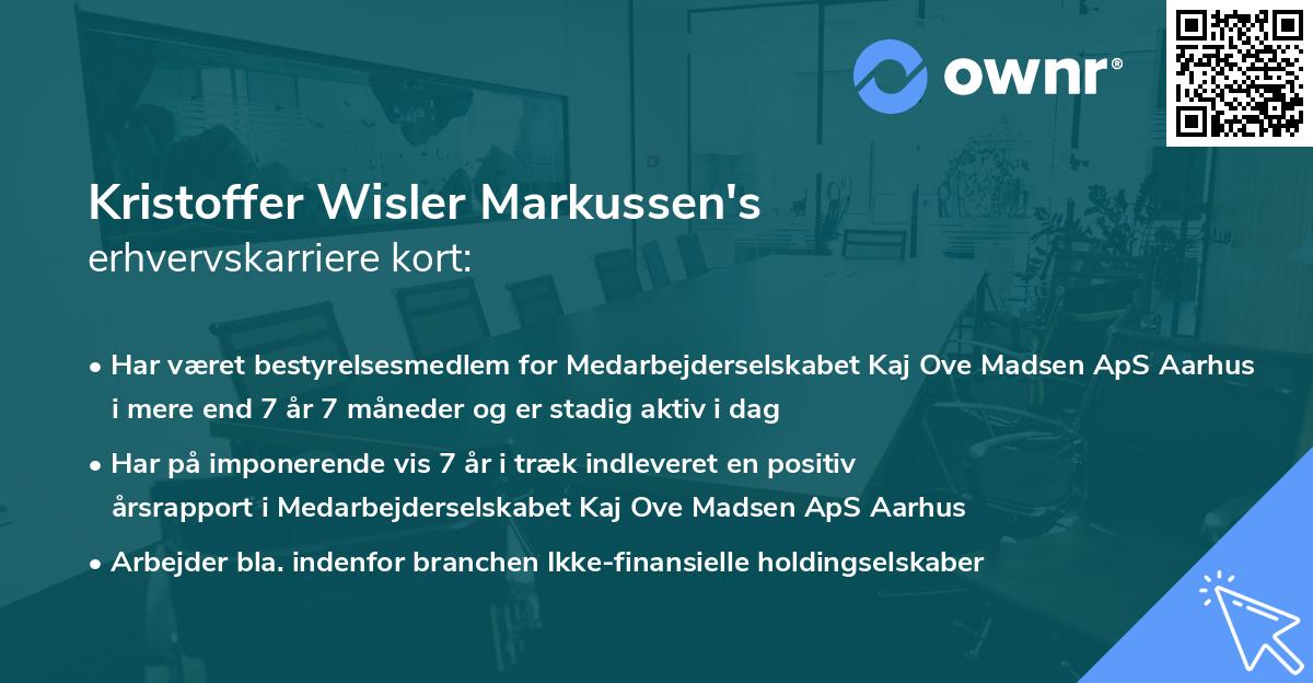 Kristoffer Wisler Markussen's erhvervskarriere kort