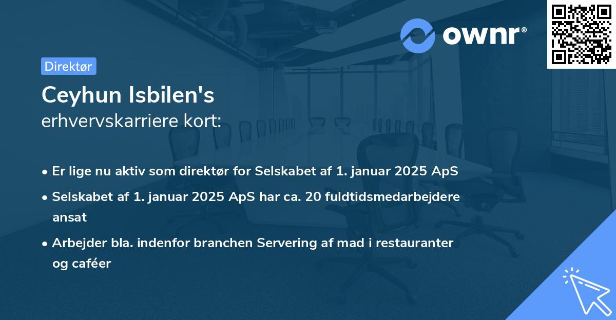 Ceyhun Isbilen's erhvervskarriere kort