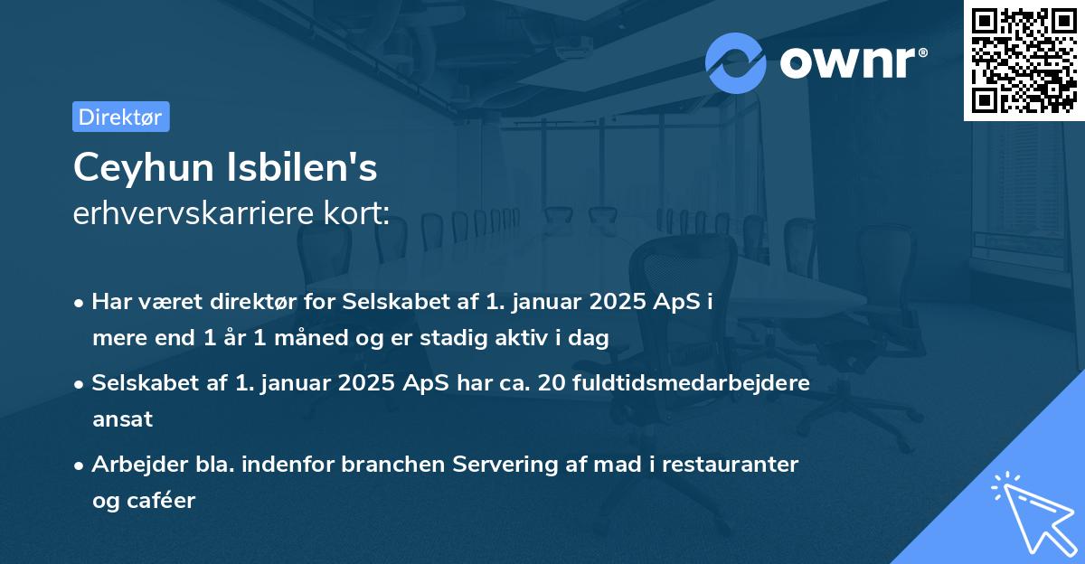 Ceyhun Isbilen's erhvervskarriere kort