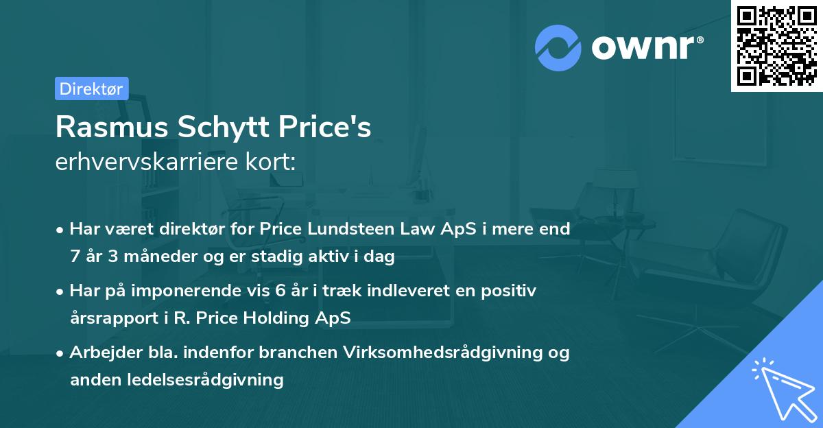 Rasmus Schytt Price's erhvervskarriere kort