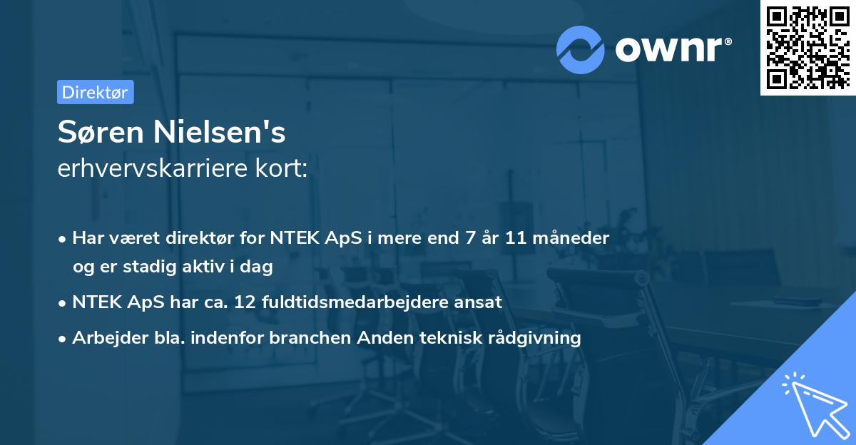 Søren Nielsen's erhvervskarriere kort