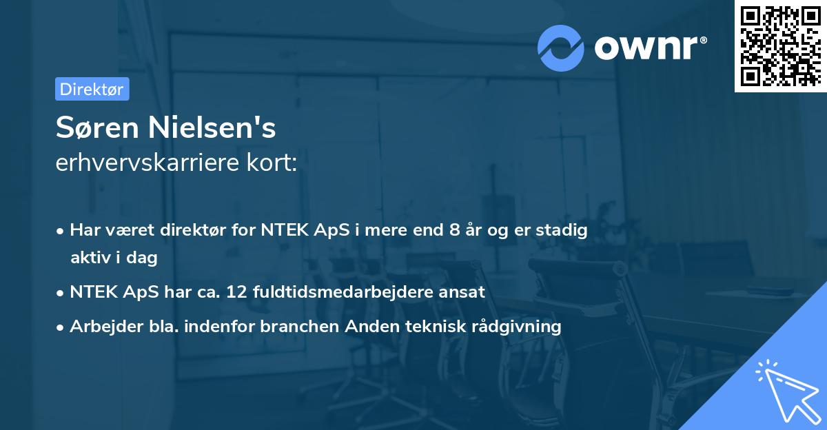 Søren Nielsen's erhvervskarriere kort