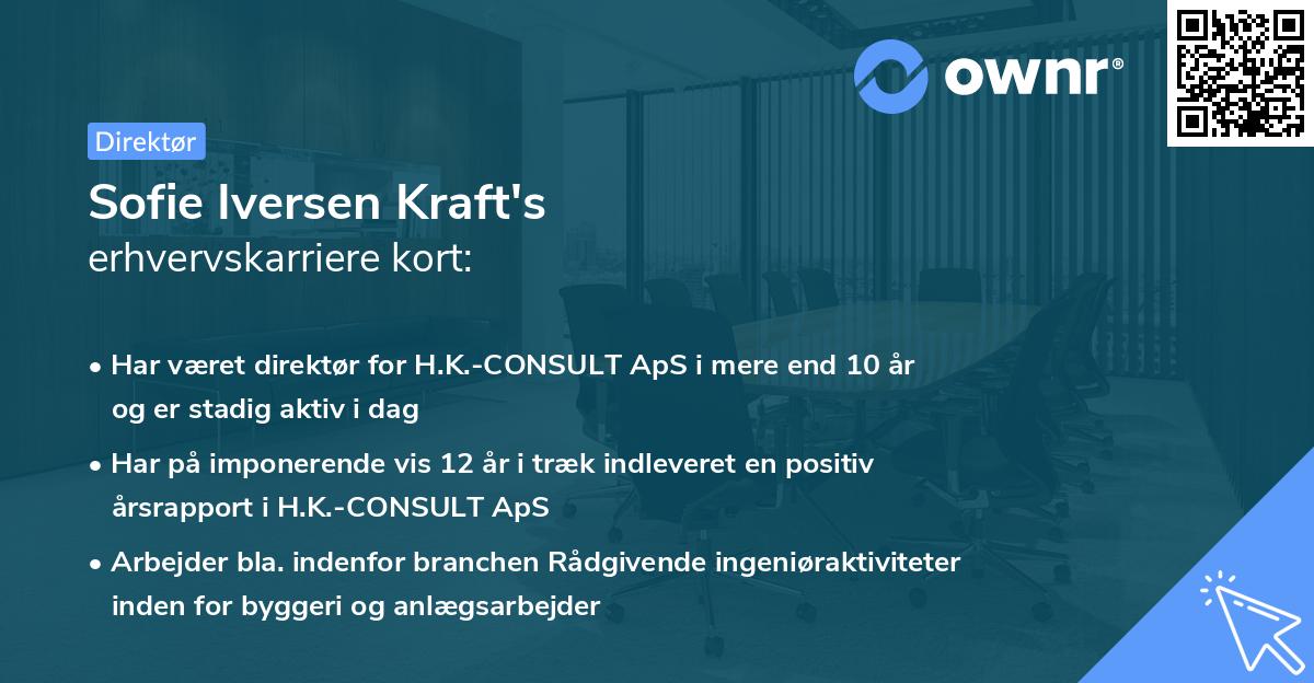 Sofie Iversen Kraft's erhvervskarriere kort