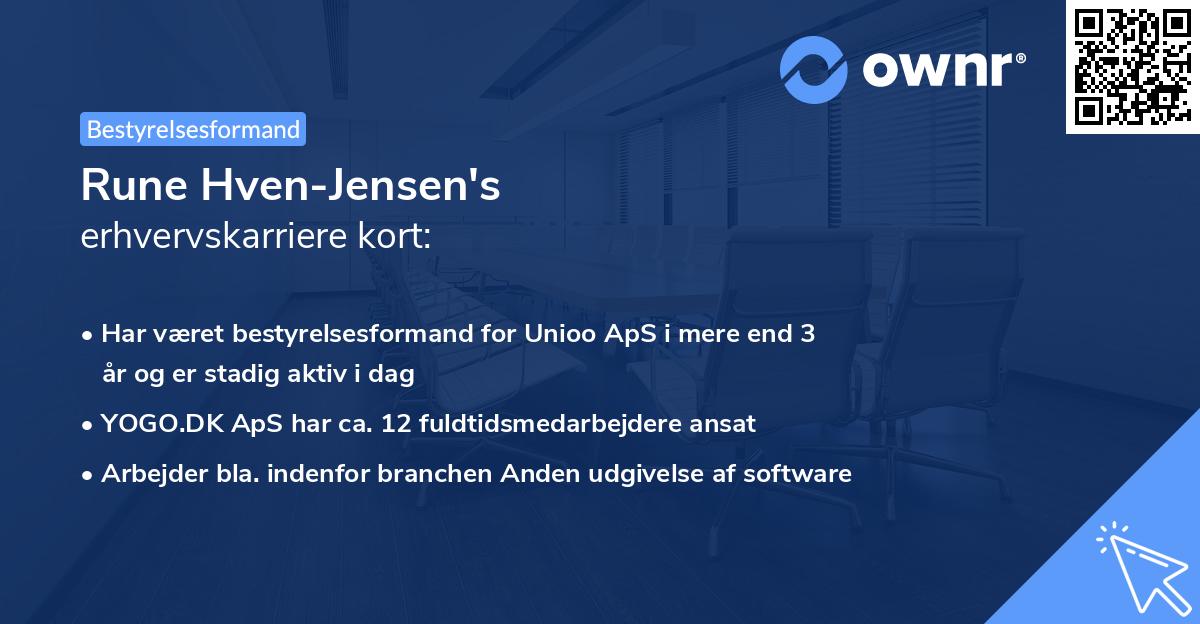 Rune Hven-Jensen's erhvervskarriere kort