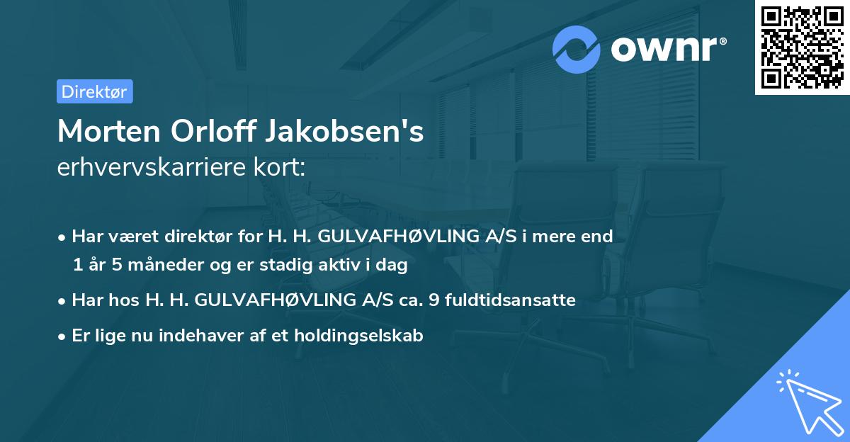 Morten Orloff Jakobsen's erhvervskarriere kort