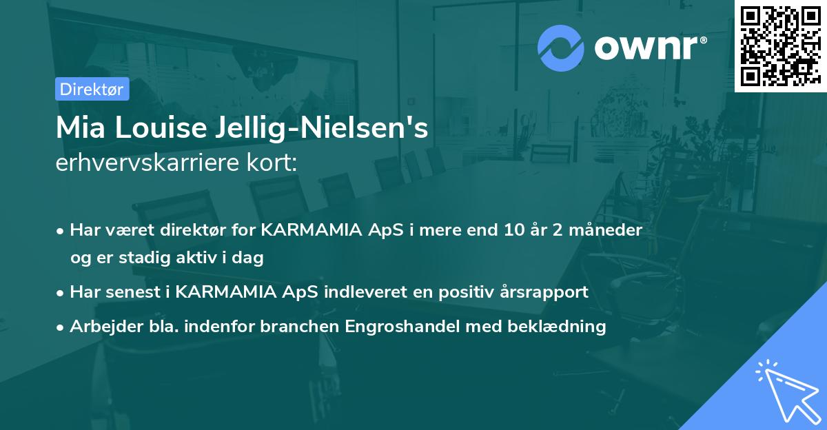 Mia Louise Jellig-Nielsen's erhvervskarriere kort