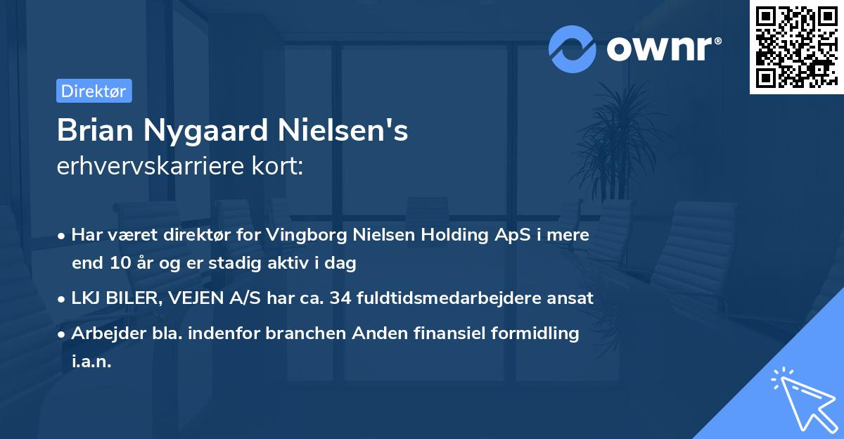 Brian Nygaard Nielsen's erhvervskarriere kort