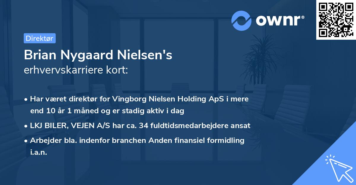 Brian Nygaard Nielsen's erhvervskarriere kort
