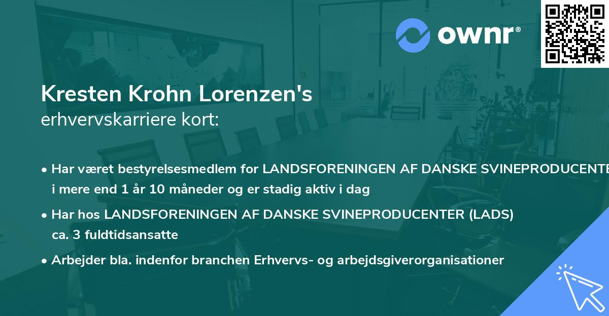 Kresten Krohn Lorenzen's erhvervskarriere kort