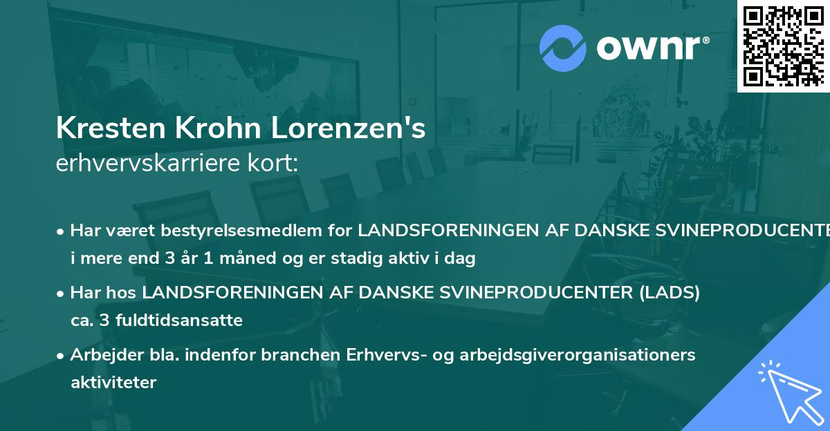 Kresten Krohn Lorenzen's erhvervskarriere kort