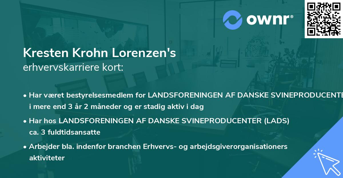 Kresten Krohn Lorenzen's erhvervskarriere kort