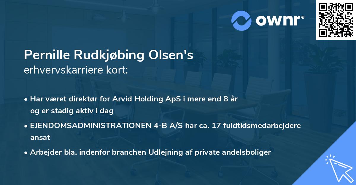 Pernille Rudkjøbing Olsen's erhvervskarriere kort