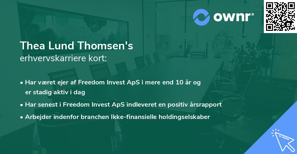 Thea Lund Thomsen's erhvervskarriere kort