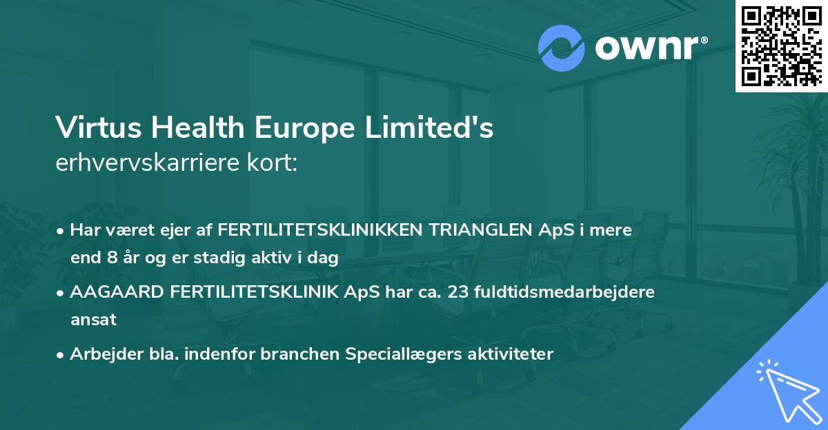 Virtus Health Europe Limited's erhvervskarriere kort