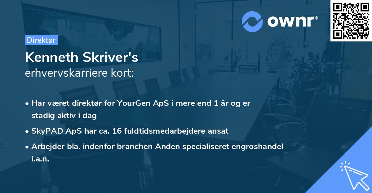 Kenneth Skriver's erhvervskarriere kort