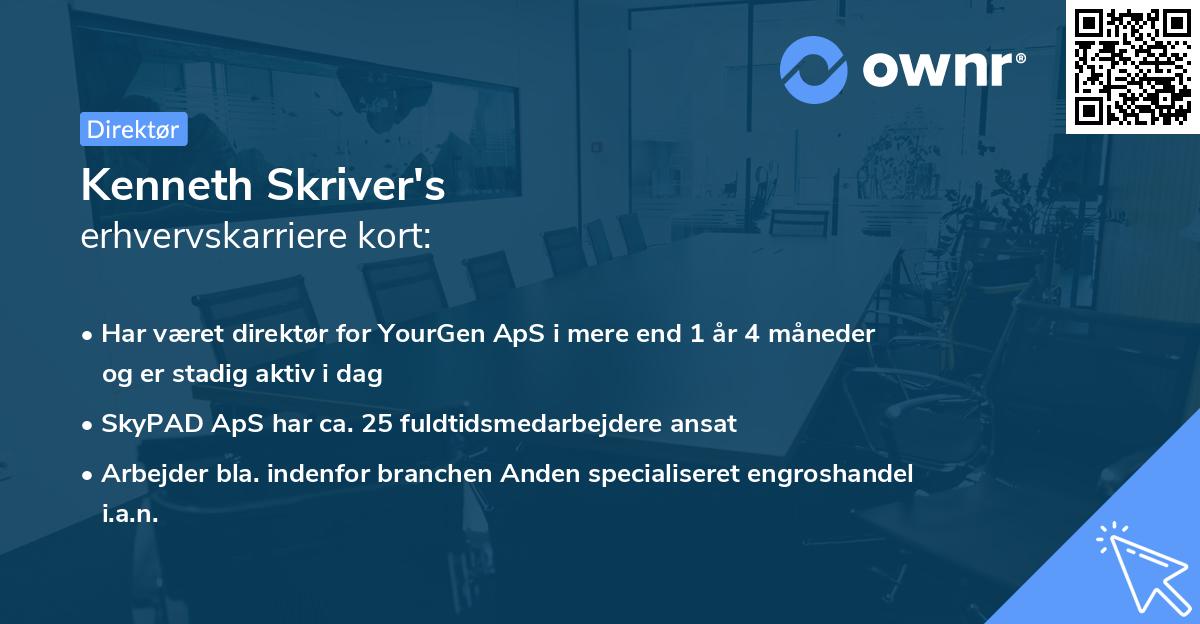 Kenneth Skriver's erhvervskarriere kort