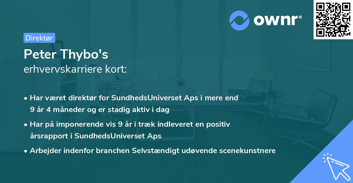 Peter Thybo's erhvervskarriere kort