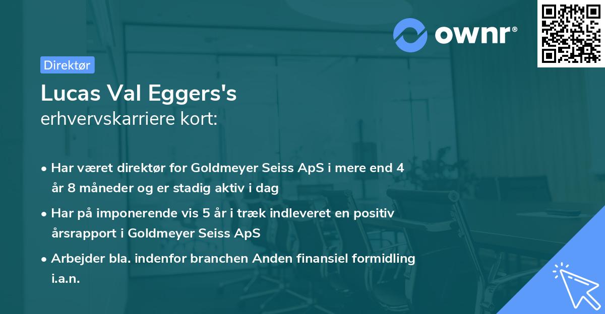 Lucas Val Eggers's erhvervskarriere kort