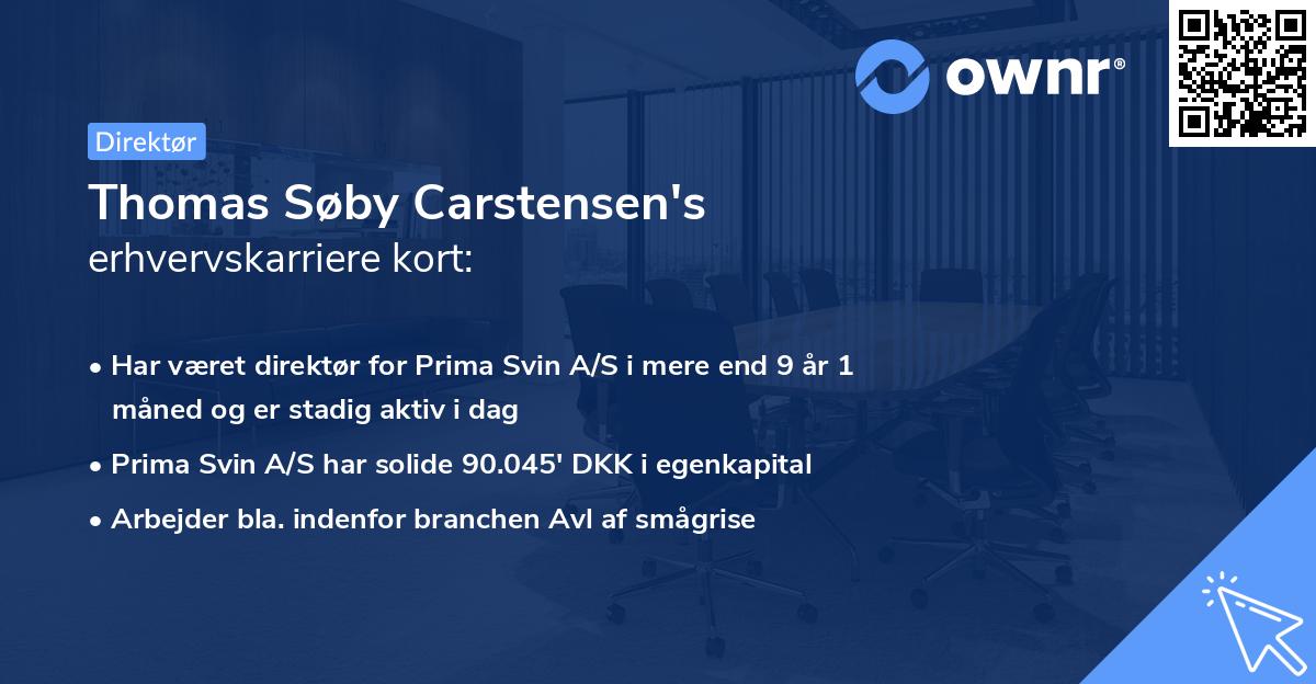 Thomas Søby Carstensen's erhvervskarriere kort