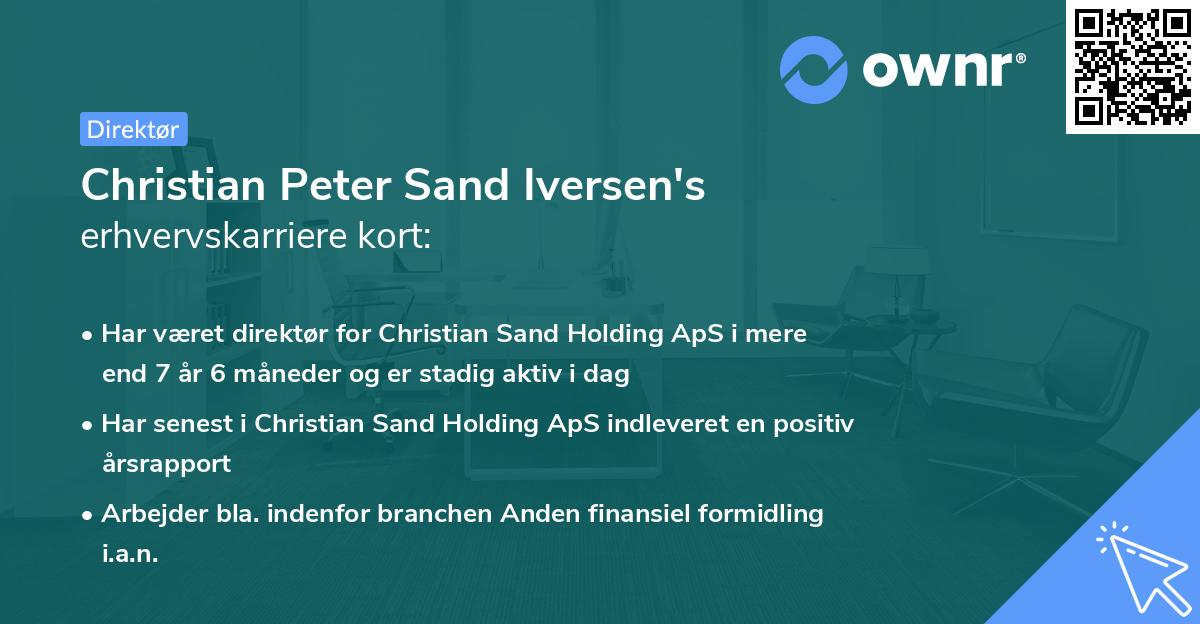 Christian Peter Sand Iversen's erhvervskarriere kort