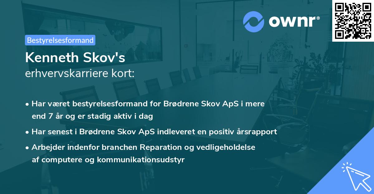 Kenneth Skov's erhvervskarriere kort