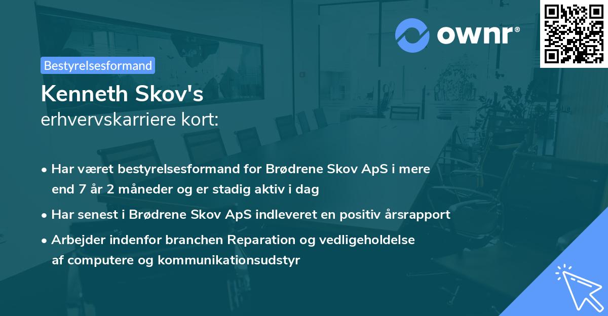 Kenneth Skov's erhvervskarriere kort