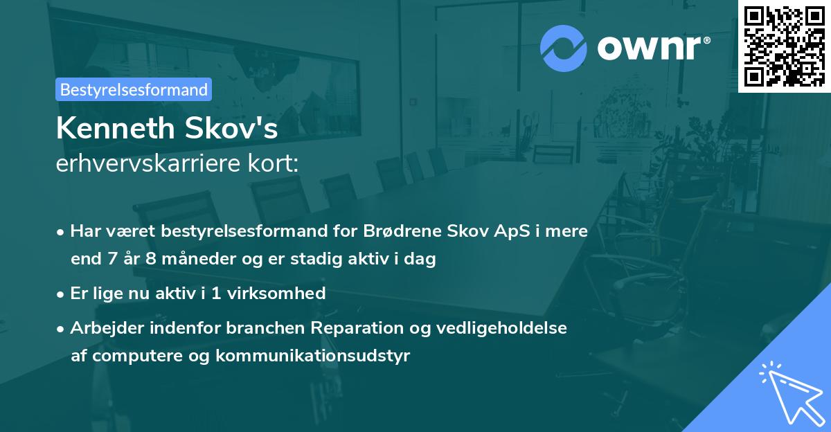 Kenneth Skov's erhvervskarriere kort