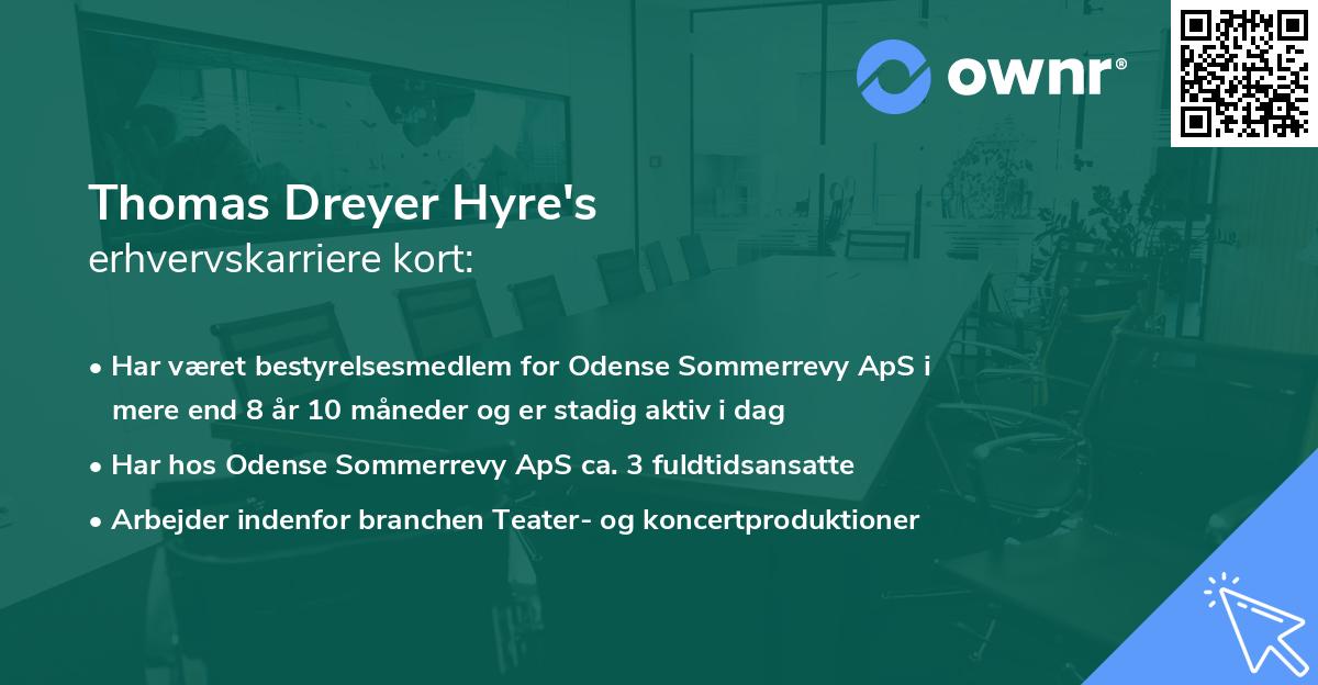 Thomas Dreyer Hyre's erhvervskarriere kort
