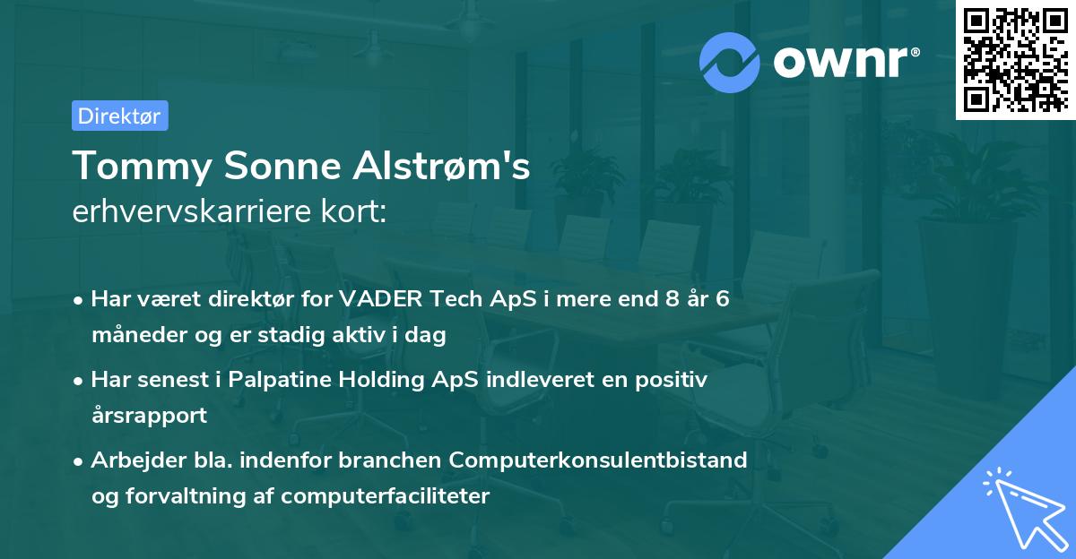 Tommy Sonne Alstrøm's erhvervskarriere kort