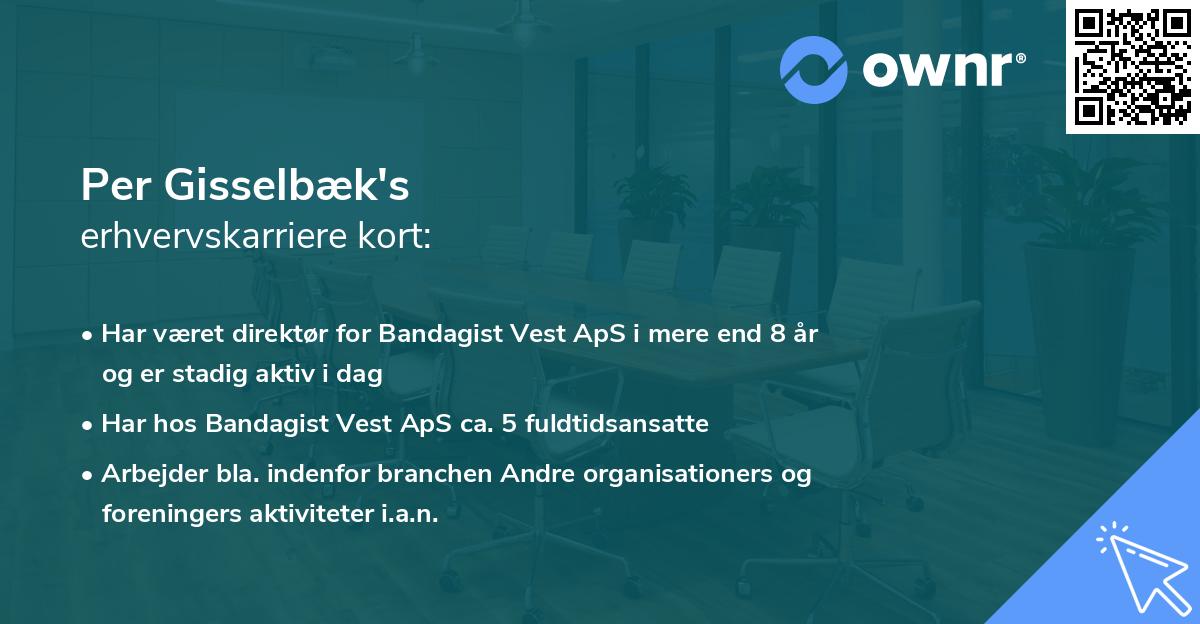 Per Gisselbæk's erhvervskarriere kort