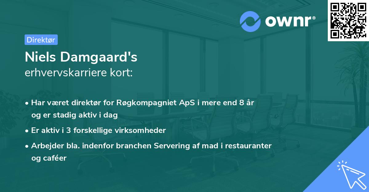 Niels Damgaard's erhvervskarriere kort