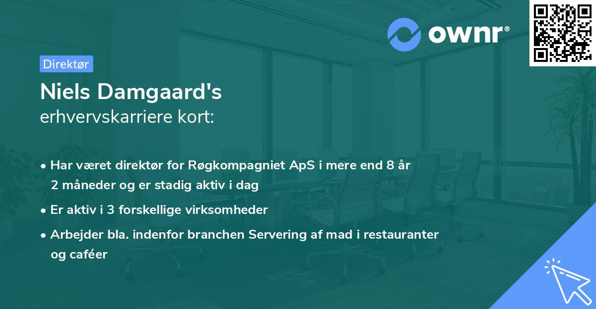 Niels Damgaard's erhvervskarriere kort