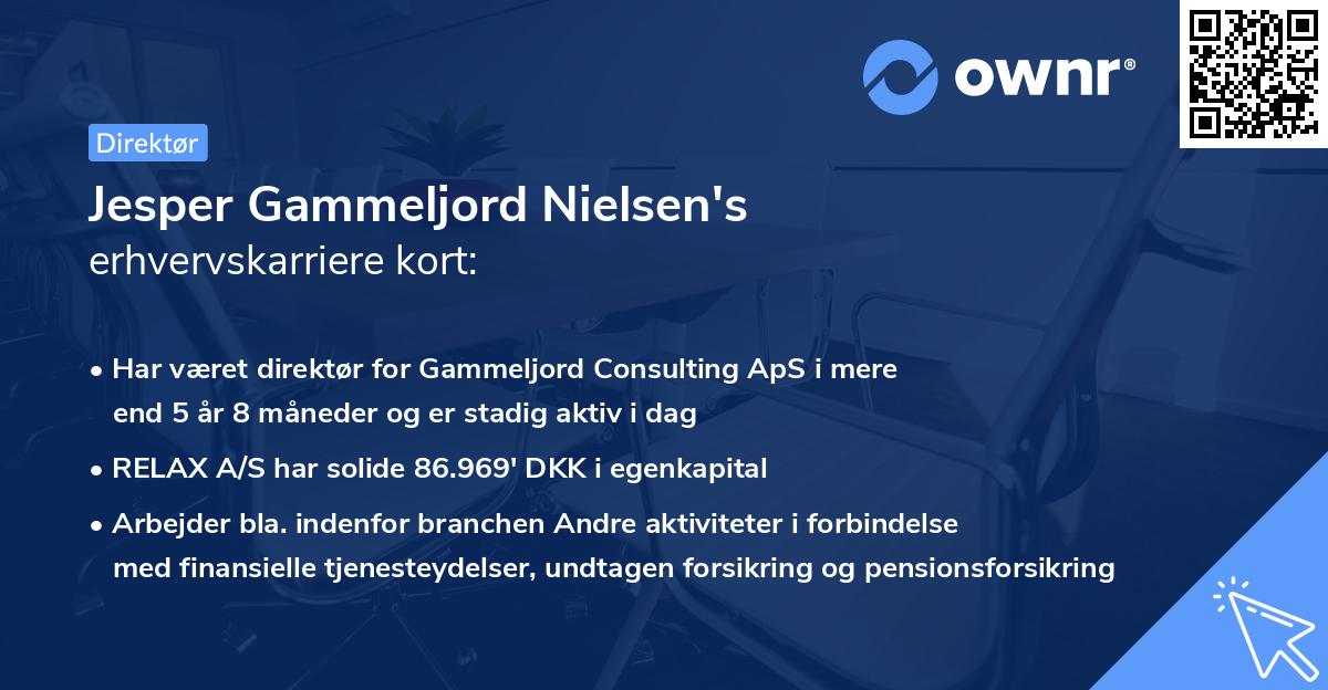Jesper Gammeljord Nielsen's erhvervskarriere kort