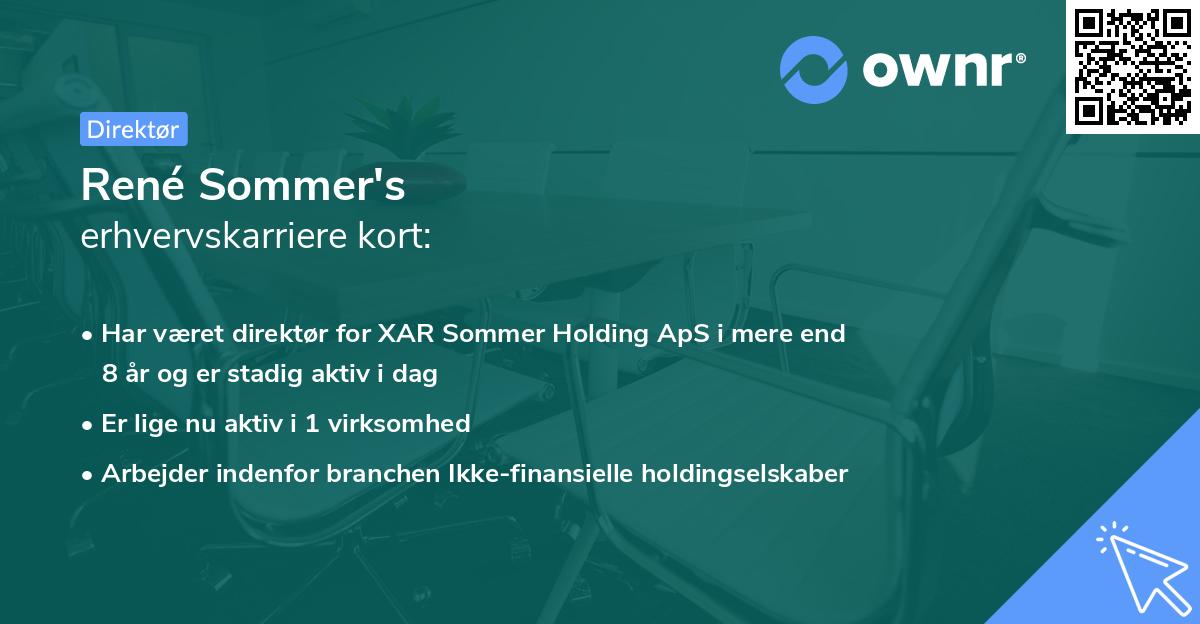 René Sommer's erhvervskarriere kort