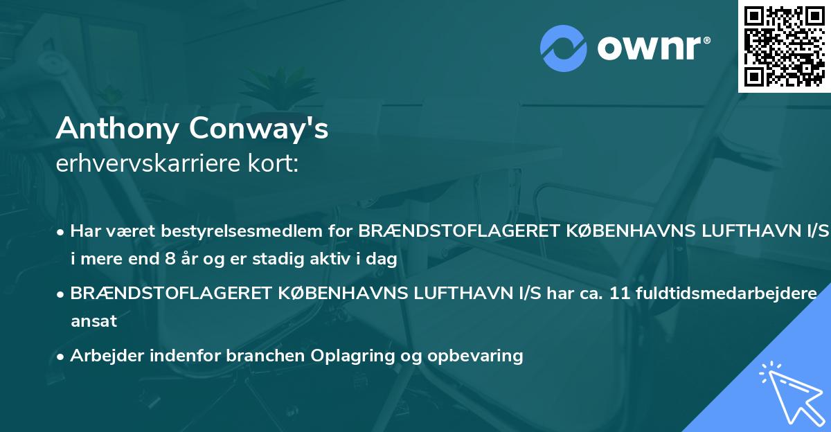 Anthony Conway's erhvervskarriere kort