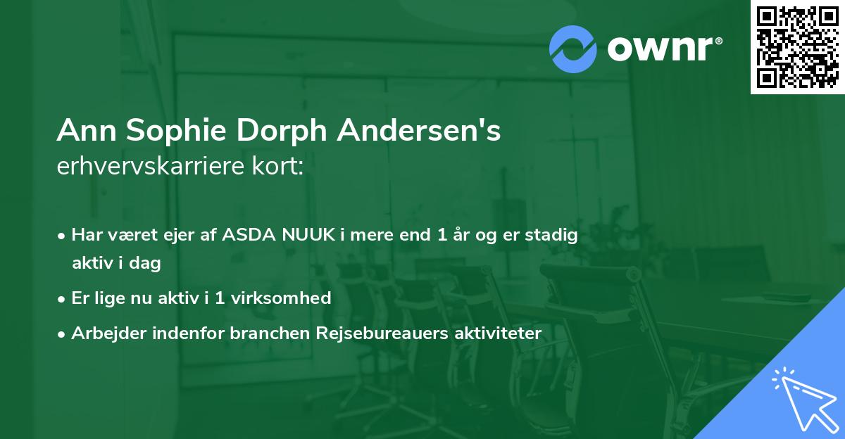 Ann Sophie Dorph Andersen's erhvervskarriere kort
