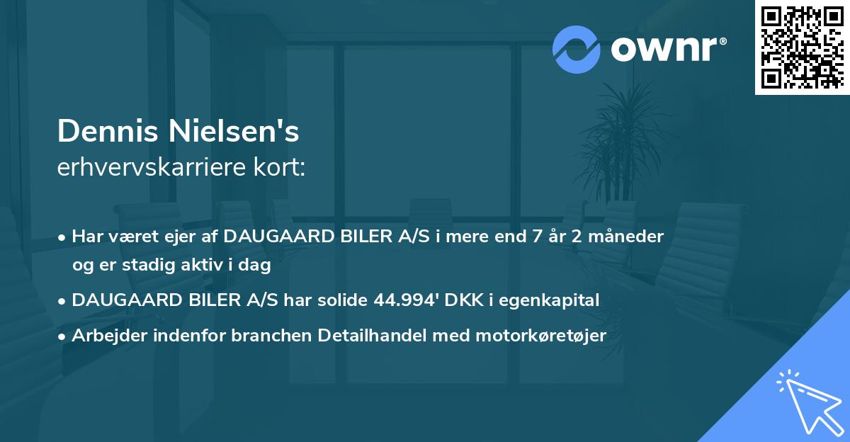 Dennis Nielsen's erhvervskarriere kort