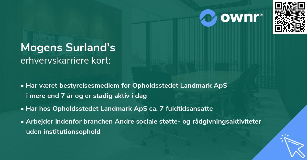 Mogens Surland's erhvervskarriere kort