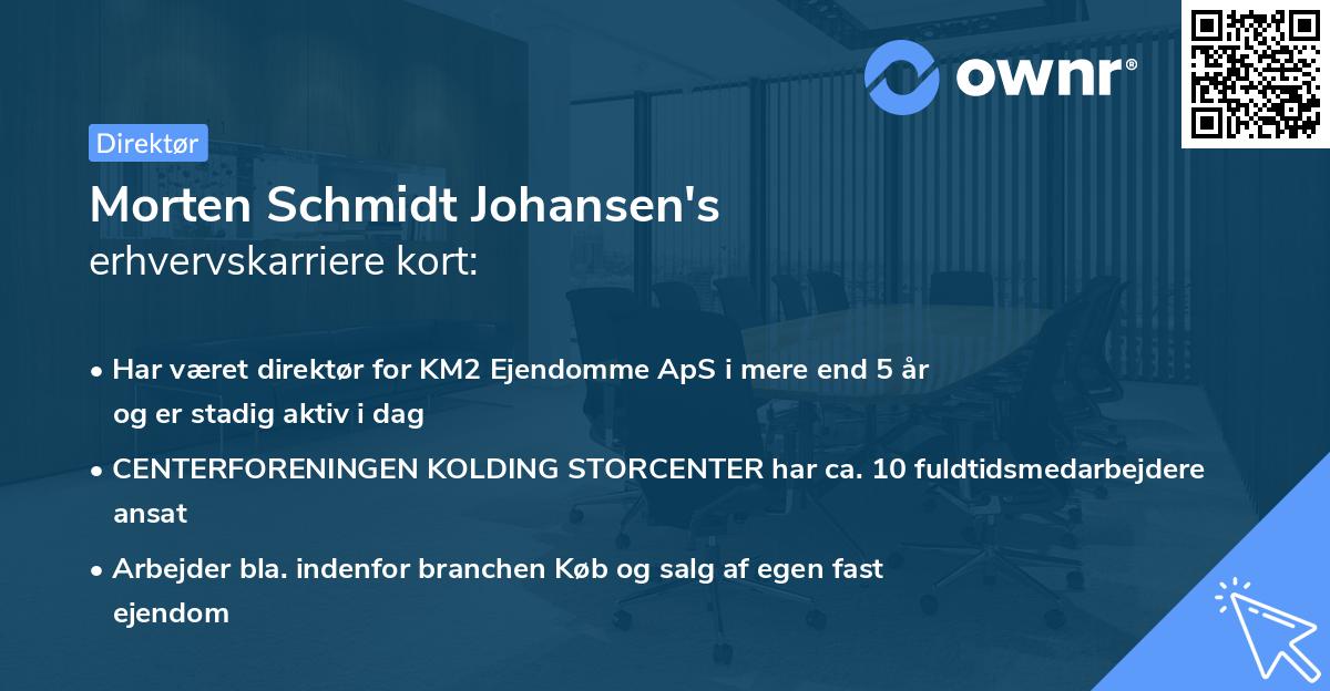 Morten Schmidt Johansen's erhvervskarriere kort