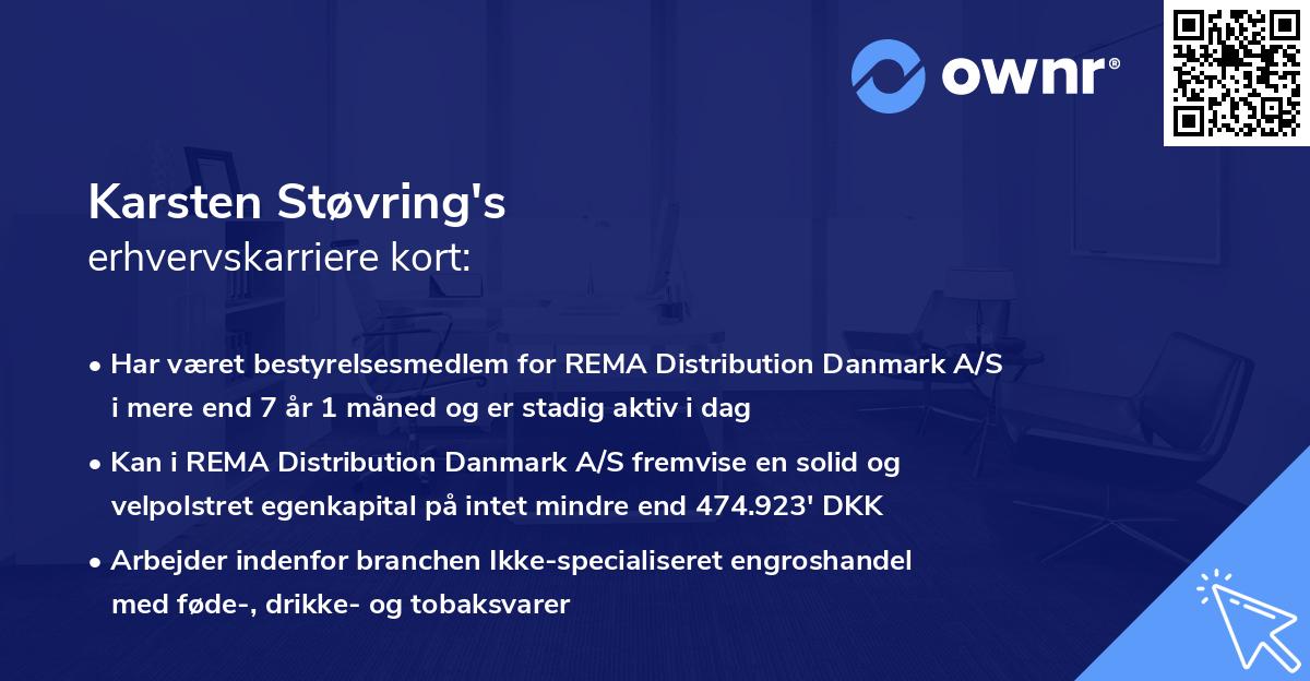 Karsten Støvring's erhvervskarriere kort