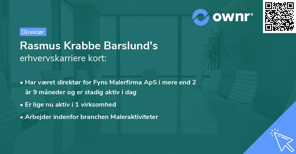 Rasmus Krabbe Barslund's erhvervskarriere kort
