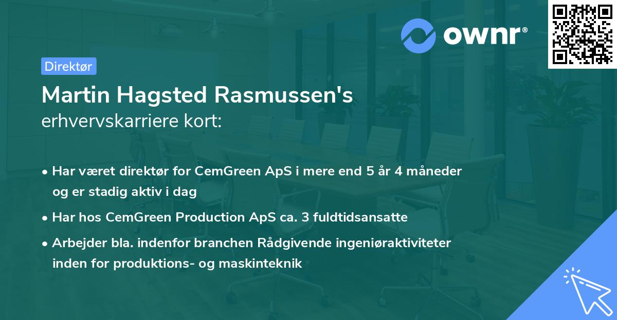 Martin Hagsted Rasmussen's erhvervskarriere kort