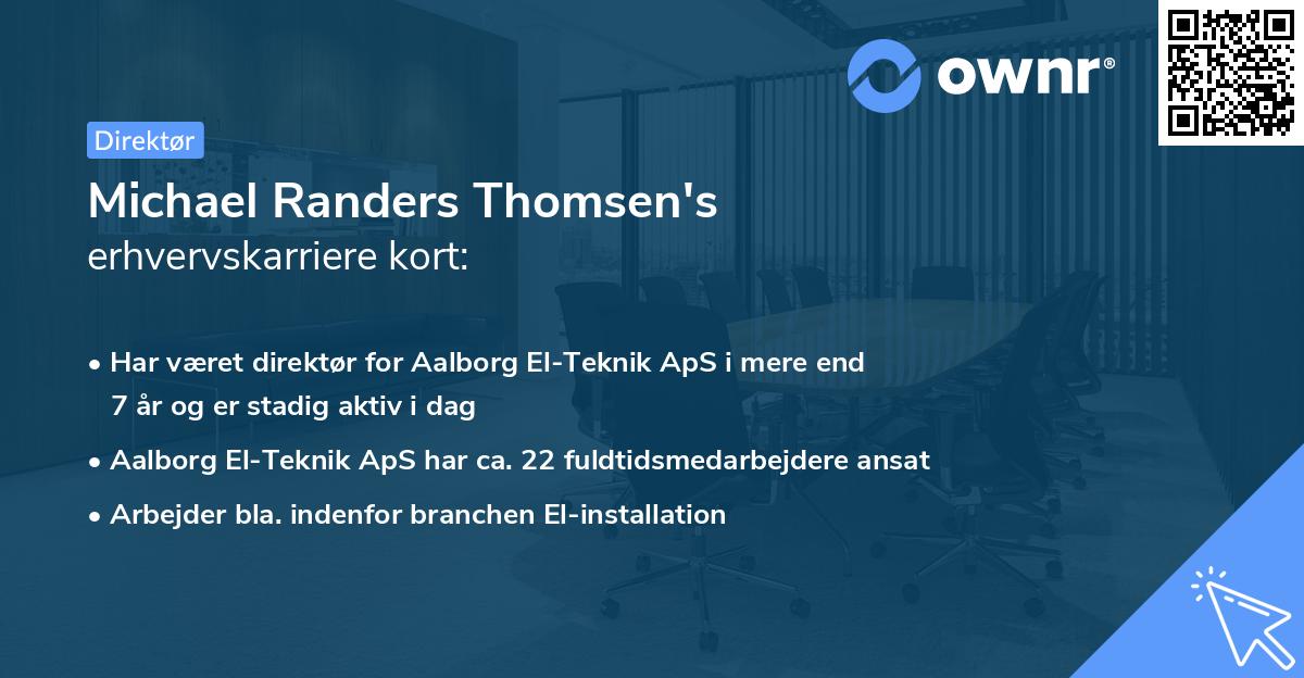 Michael Randers Thomsen's erhvervskarriere kort