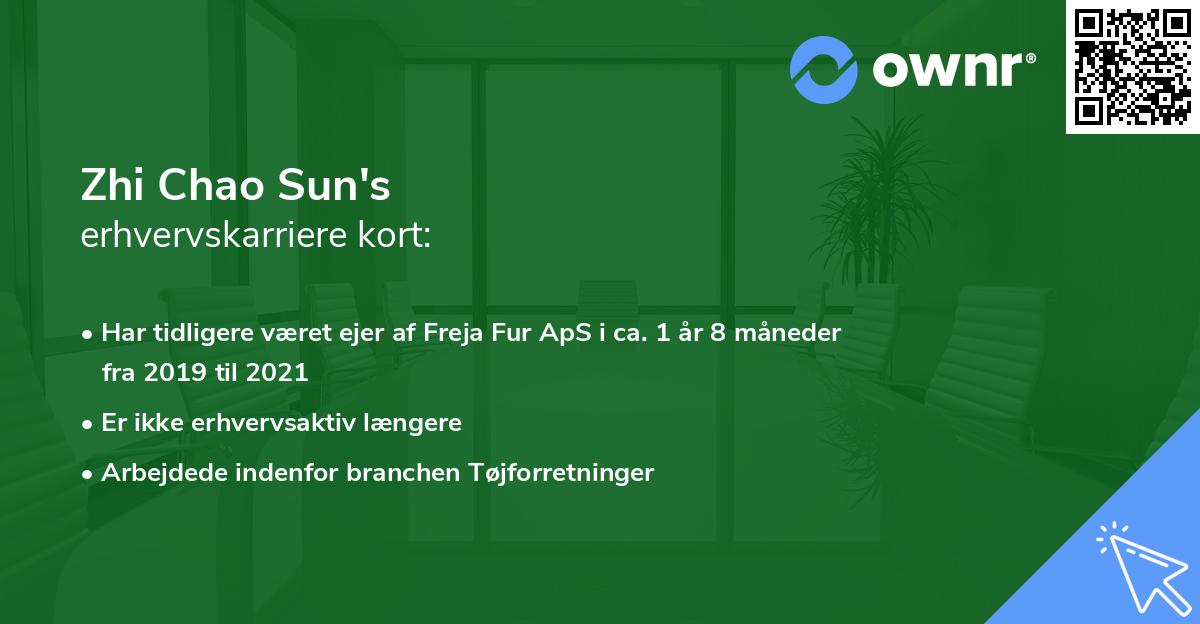 Zhi Chao Sun's erhvervskarriere kort