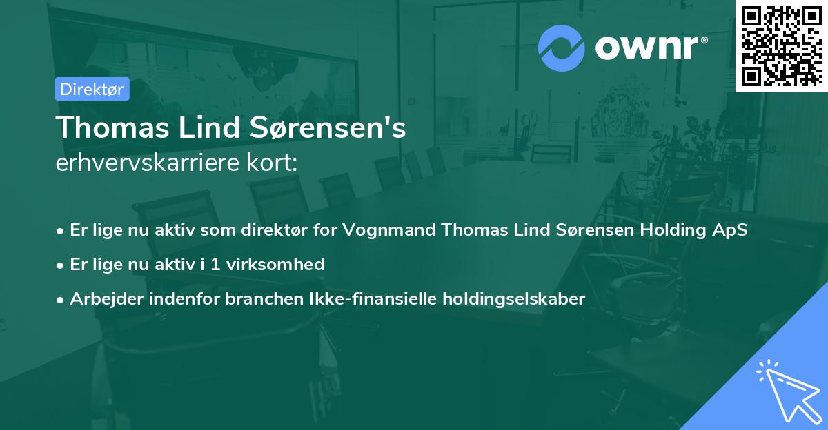 Thomas Lind Sørensen's erhvervskarriere kort