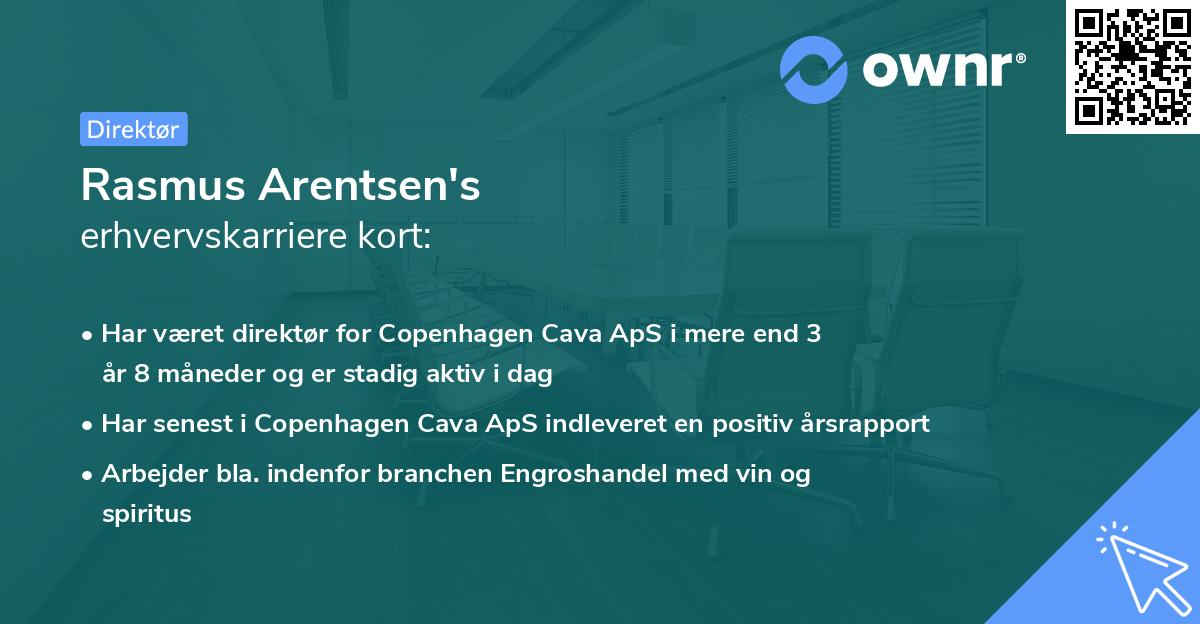 Rasmus Arentsen's erhvervskarriere kort