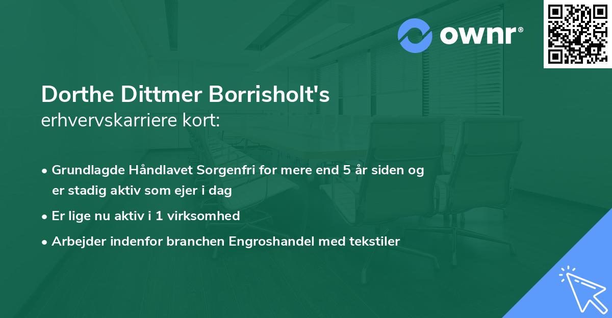 Dorthe Dittmer Borrisholt's erhvervskarriere kort