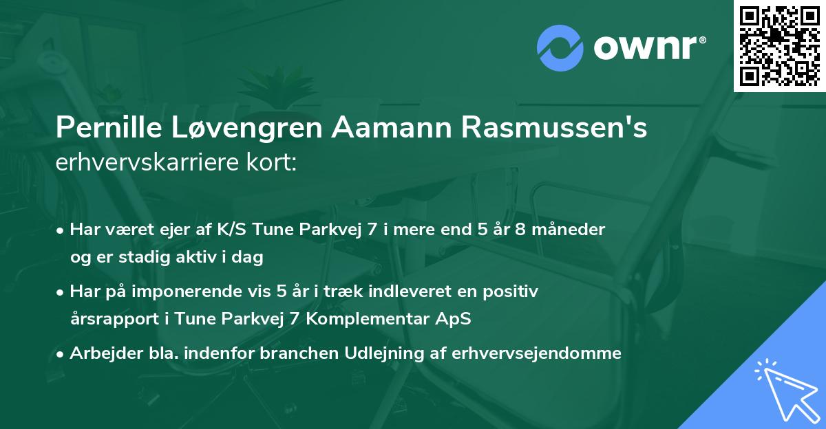 Pernille Løvengren Aamann Rasmussen's erhvervskarriere kort