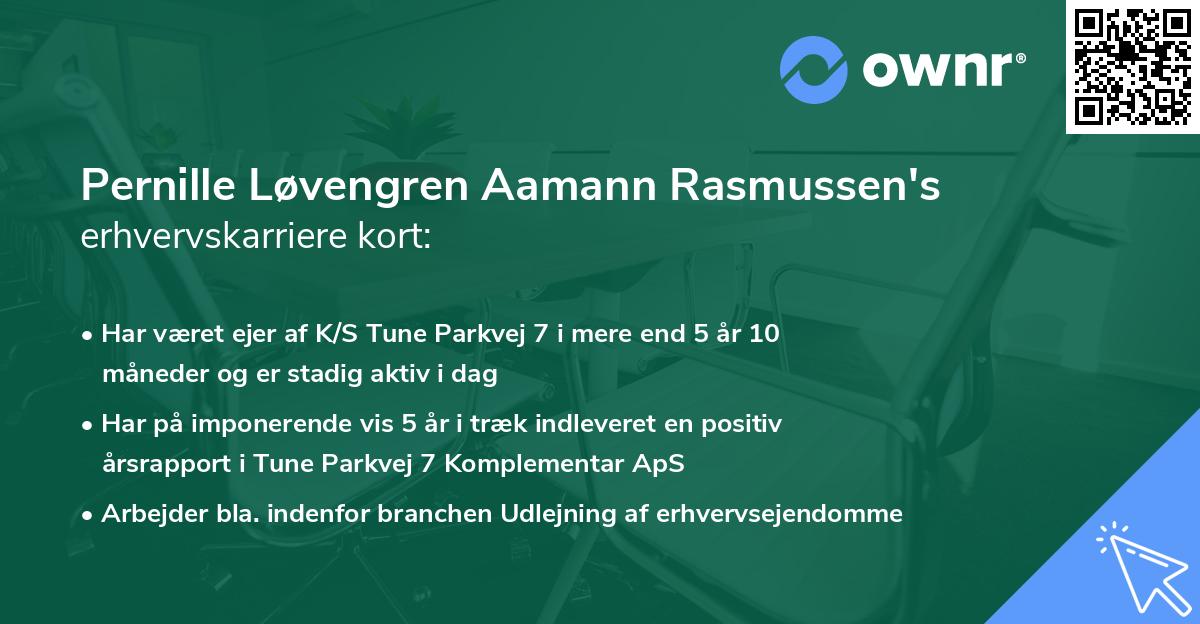 Pernille Løvengren Aamann Rasmussen's erhvervskarriere kort