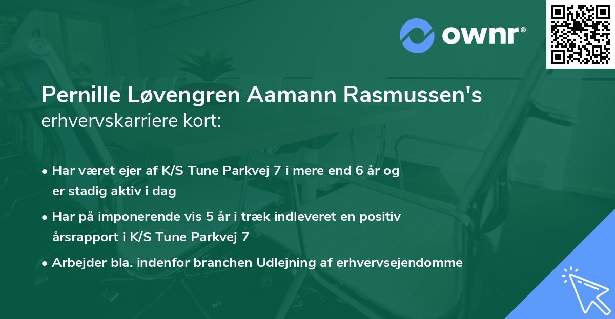 Pernille Løvengren Aamann Rasmussen's erhvervskarriere kort